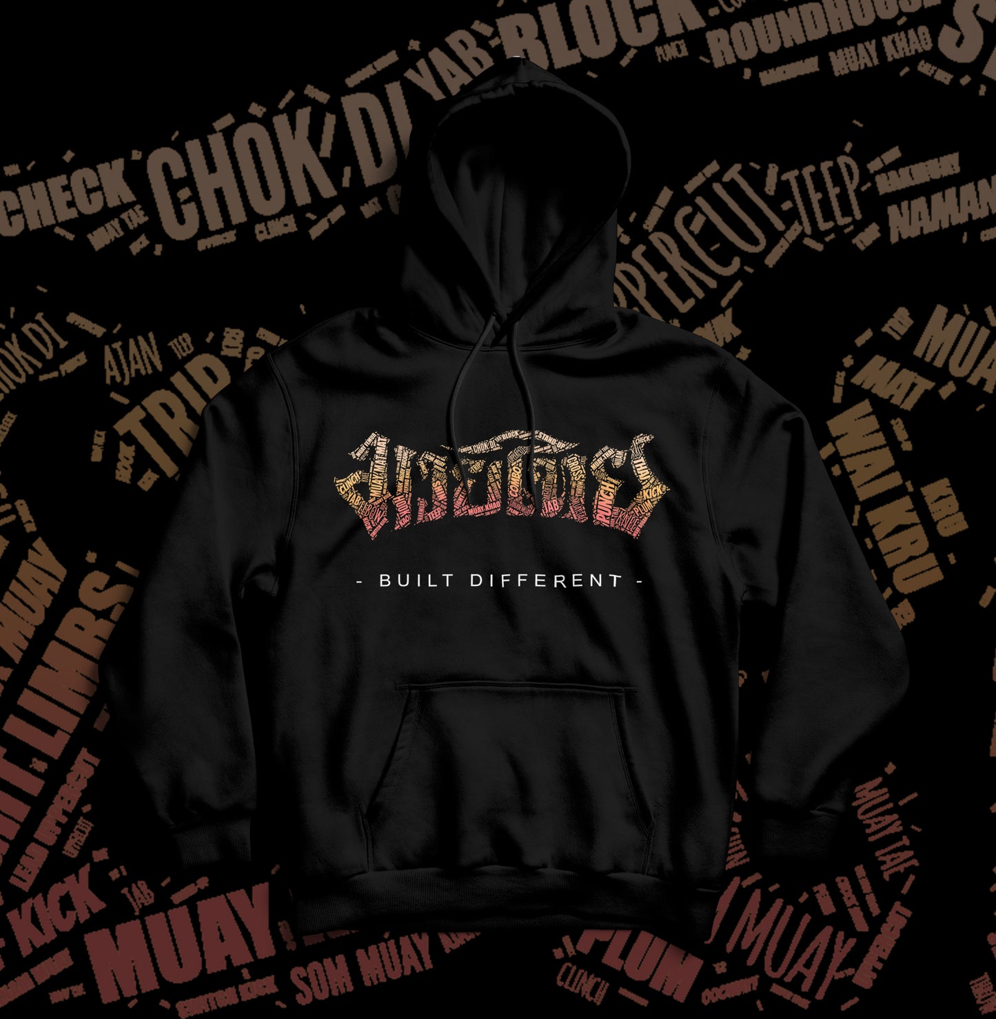 MUAY THAI TYPOGRAPHY HOODIE